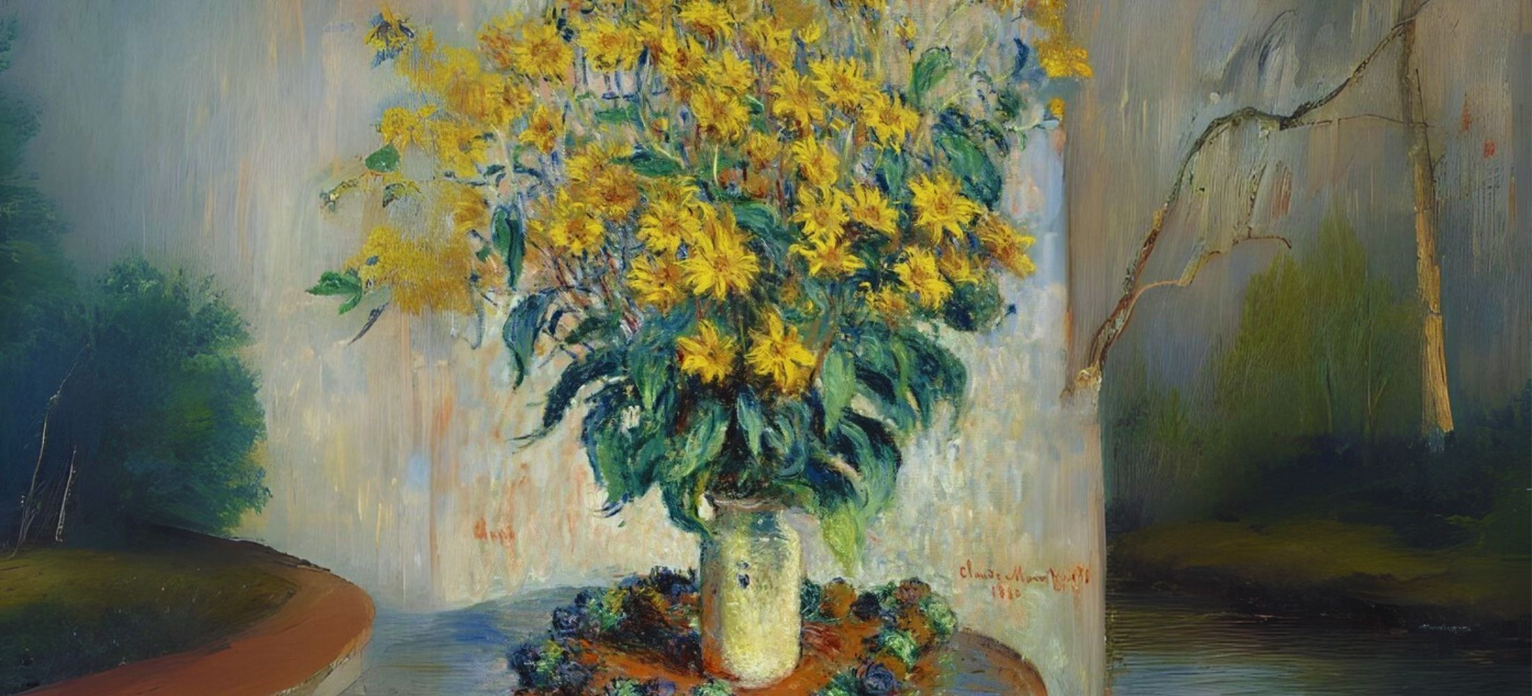 Flowers Painting by Claude Monet