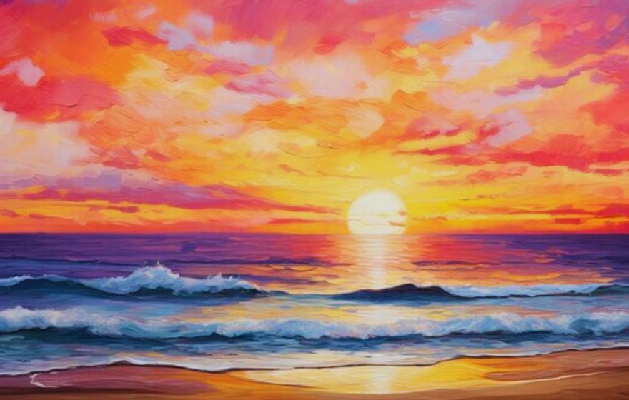 sunset painting